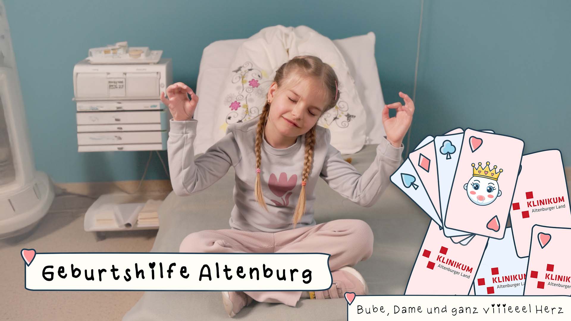 6-jährige Kinderdarstellerin führt durch Geburtsklinik